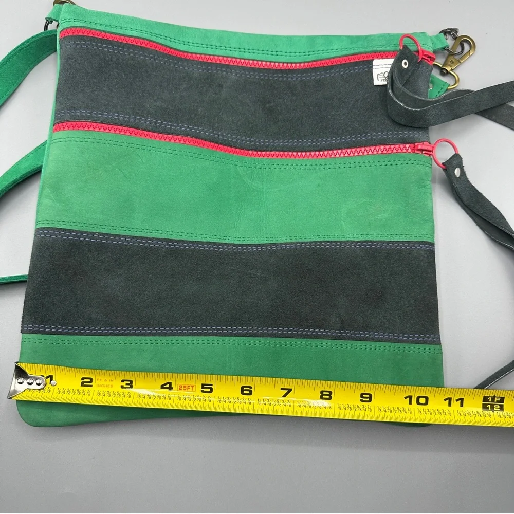 Sae Rebels Suede Crossbody Multicolour Made In Ethiopia Zip Bag - Picture 10 of 11